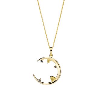 Orphelia Eline WoMens 925 Sterling Silver Chain with Pendant - Gold ZH-7497/G - One Size