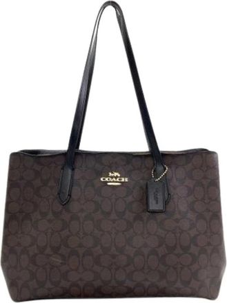 Coach Pre-owned Signature Tote Bag - Dames - Vintage Shopper - Bruin - ONE Size - Vintage