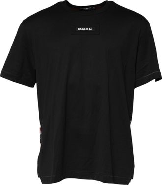 Dolce & Gabbana Mens Multicolor Camouflage Crew Neck T-Shirt Cotton Nylon