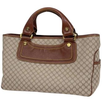 Celine Pre-owned Handbags, female, Beige, Size: ONE SIZE Pre-owned Vintage Canvas Handbag