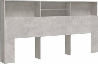 vidaXL Mueble Cabecero Gris Hormig&oacute;n 200x19x103,5 Cm Vidaxl