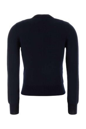 A.P.C. Darknavy Exterior: Virgin Wool Cotton Maglie Sweater