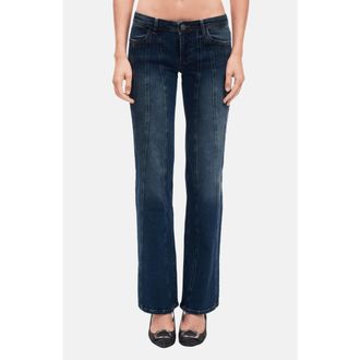 OW Collection Devin Denim Jeans in Dark Indigo Wash at Nordstrom, Size X-Small