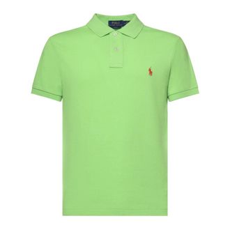 Polo Ralph Lauren Polo Shirts, male, Green, Size: XL Slim Fit Pique Polo Shirt