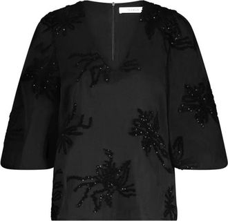 Nukus Nukus, Dames, Blouses & Shirts, Zwart, Maat: S