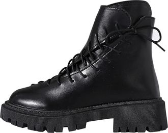 Generic Womens Combat Boots, Purple Synthetic Leather, High Top Platform, Chunky Lugged Sole, Lace-Up with Side Zip, Plus Size