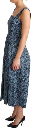 Dolce & Gabbana Womens Blue Heart Cotton A-Line Stretch Dress