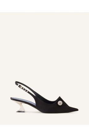 Lanvin Affinity Arch Slingback in Black/silver at Nordstrom, Size 38