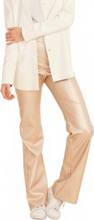 Dolce Cabo Vegan Leather Boot Pull On Pant In Champagne
