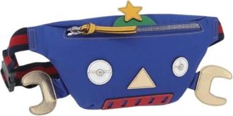 Gucci Pre-owned Belt Bags, female, Blue, Size: ONE SIZE Pre-owned Vintage Nylon Waist Bag