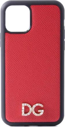 Dolce & Gabbana Phone Accessories, female, Red, Size: ONE SIZE Jewel Case for iPhone 11 Pro