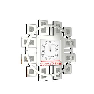 OEM Reloj De Pared, Decoraci&oacute;n De Arte Moderno, Movimiento De Cuarzo, Plateado, 31,5 Pulgadas