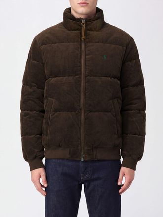 Polo Ralph Lauren Quilted Corduroy Puffer Jacket with High Neck and Logo