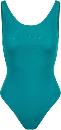 Iceberg Badmode, Dames, Blauw, XS, Kobalt een-delig Olympisch-stijl badpak met toon-op-toon logo