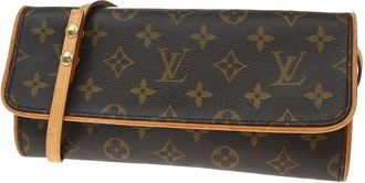 Louis Vuitton Twin Monogram Canvas Brown Leather Handbag (Pre-Owned)