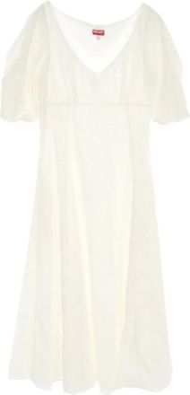 Kenzo Abito midi in cotone anni 2010 - Bianco