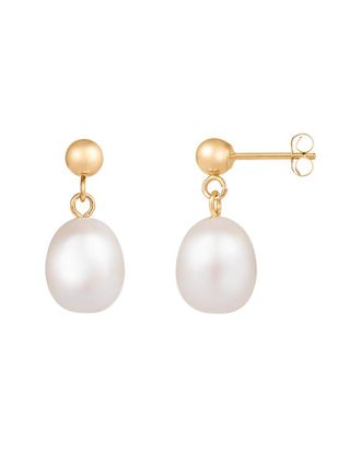 Splendid Pearls 10K 8-8.5Mm Pearl Earrings