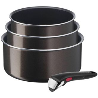 T-fal ingenio unlimited set padelle + manico staccabile 16/18/20cm - l1509102 - 3168430327658