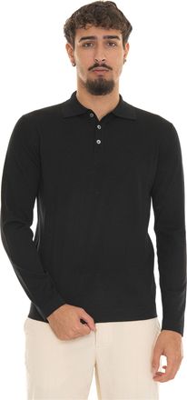 Hindustrie Polo manica lunga Nero Hindustrie Uomo