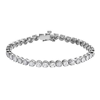 Grown Brilliance Sterling Silver 0.50 Cttw Lab Grown Diamond Tennis Braceletfor Women