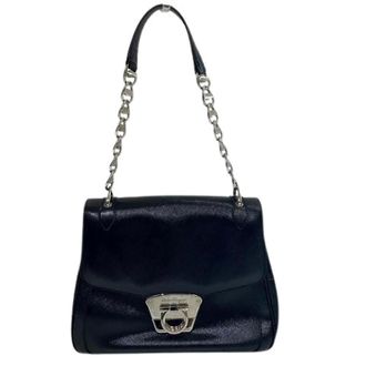 Ferragamo Pre-owned Shoulder Bags, female, Black, Size: ONE SIZE Pre-owned Gancini Leather 2way Bag