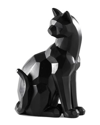 Torre & Tagus Carved Angle Sitting Cat Decor