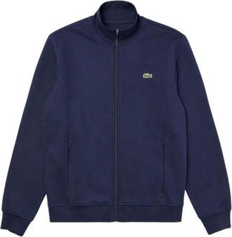 Lacoste Felpa con zip in misto cotone e pile - - Sweatshirts & Hoodies - Uomo - Blu - S