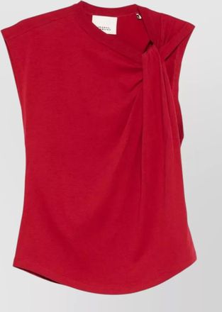 Isabel Marant organic cotton asymmetric knot-detail t-shirt