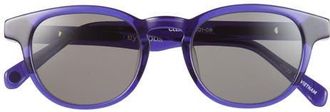 Eyebobs Clearly 46mm Round Polarized Sunglasses in Electric Purple /Grey at Nordstrom