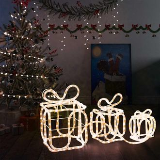 vidaXL Cajas De Regalo Adorno Navide&ntilde;o 180 Led Interior Y Exterior Vidaxl