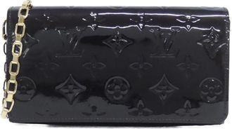 Louis Vuitton Vernis Amarante Leather Chain/Shoulder Wallet (Pre-Owned)