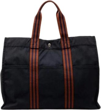 Herm&egrave;s Pre-owned Tote Bags, female, Blue, Size: ONE SIZE Pre-owned Fourre Tout GM Tote