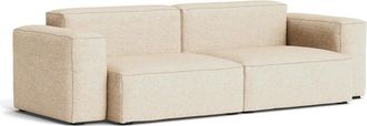 HAY Mags Soft Sofa 2,5-Sitzer mit niedriger Armlehne, Kombination 1, beige (Bolgheri LGG60) / N&auml;hte: beige (Filzgleiter)