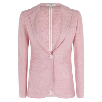 Circolo 1901 Blazers, female, Pink, Size: M Slim Long Blazer
