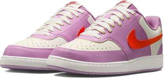 Nike Court Vision Low Next Nature Womens Shoes Light Magenta/Light Crimson/Summit White : 10.5 B - Medium, Faux Leather