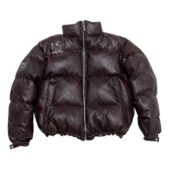 Thug Club Leather Puffer Jacket Purple TC23PA0302