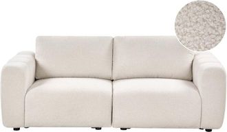 Beliani Modular 2 Seater Sofa Off-White Boucle Sectional Two Piece Sofa Modern Minimalistic Style KIVVIK
