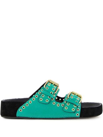 Isabel Marant Leren muiltjes - Groen