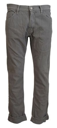 Acht Cotton Straight Fit Folded Hem Casual blue Mens Jeans