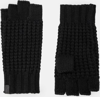 AllSaints Wool/Polyester Nevada Fingerless Wool Blend Gloves, Size: One Size