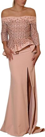 Terani Couture Embellished Maxi Dress