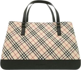 Burberry Pre-owned Tote Bags, female, Beige, Size: ONE SIZE Pre-owned Tote Bag