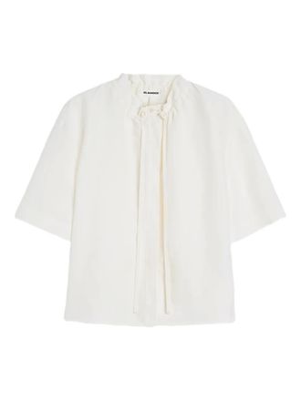 Jil Sander Blusa con coulisse - Bianco