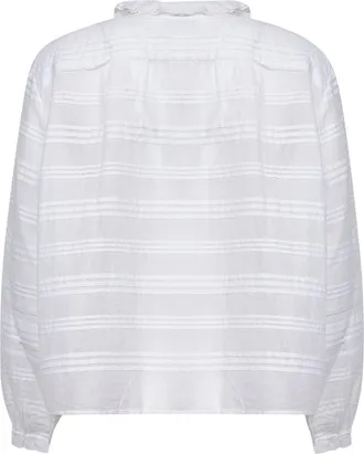 Isabel Marant Womens White Cotton And Lace Blouse Shirt