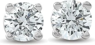 Pompeii3 1/2Ct Round Brilliant Cut Diamond Stud Earrings in 14K Gold Classic