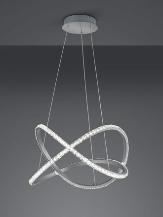 Reality Rubin Lampadario A Sospensione A Led 50 Cm Cristallo Con Telecomando