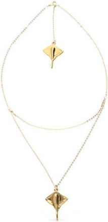 UNOde50 Short Double Chain Pendant Plated in 18K Gold with Manta Ray at Nordstrom