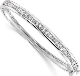 Diamond2Deal 14K Gold 1.8 Ct Lab Grown Diamond Bangle Bracelet