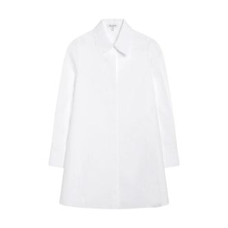 Alaia Vestido Camisero Mini de Popel&iacute;n - Dresses - Mujer - Blanco - S
