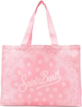 MC2 Saint Barth Essential N Denim Bandana Schoudertas - Dames - Shoppers - Roze - ONE Size - Denim - Tassen